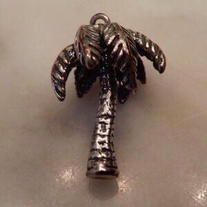 Kabana 925 Silver Palm Tree Pendant/Charm